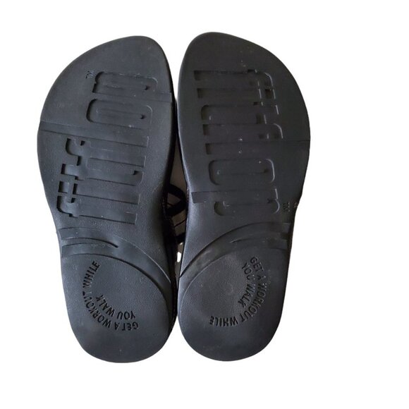 Fitflops Black WALKSTAR Webbing Toe-Post - Picture 6 of 10